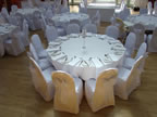 Wedding Chairs With White Organza Sashes